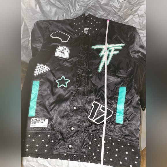 Trukfit Patches Varsity Bomber Jacket Size S - Picture 7 of 7